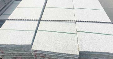 辽阳芝麻白毛板，石材毛板