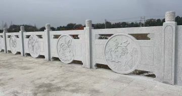 辽阳芝麻白河道栏杆 石材栏杆