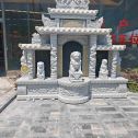 辽阳芝麻白中国黑石材套墓 花岗岩墓碑