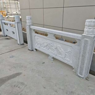辽阳芝麻白河道栏杆 石材栏杆