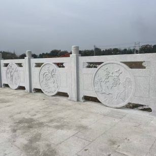 辽阳芝麻白河道栏杆 石材栏杆