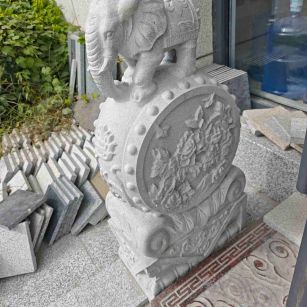 辽阳芝麻白抱鼓石 庭院抱鼓石