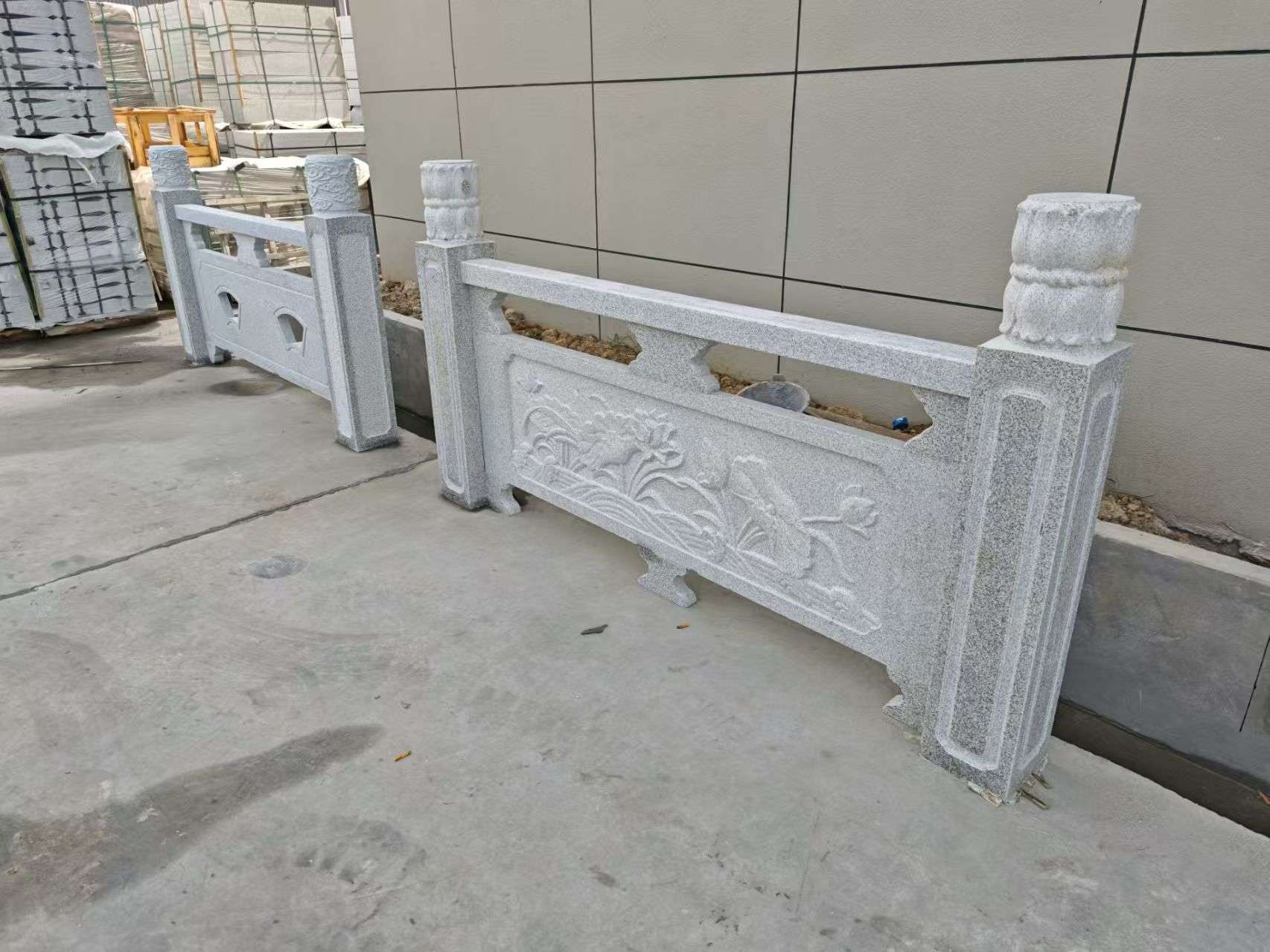 辽阳芝麻白河道栏杆 石材栏杆