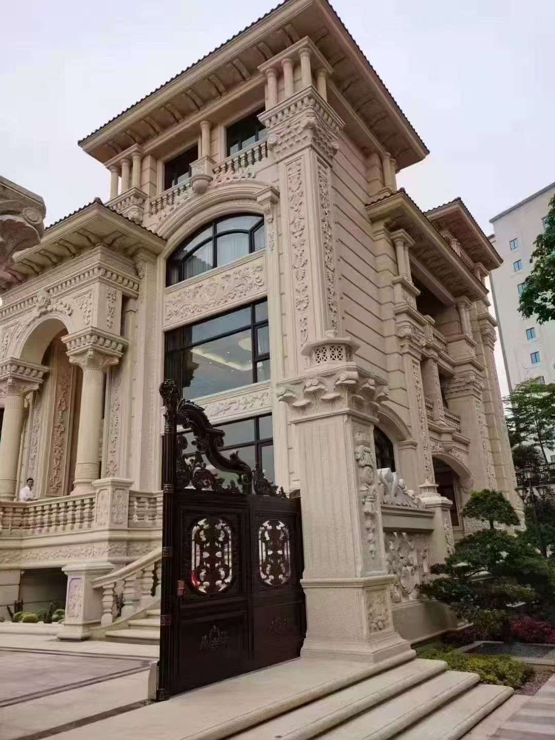 辽阳黄金麻别墅外墙异形定制