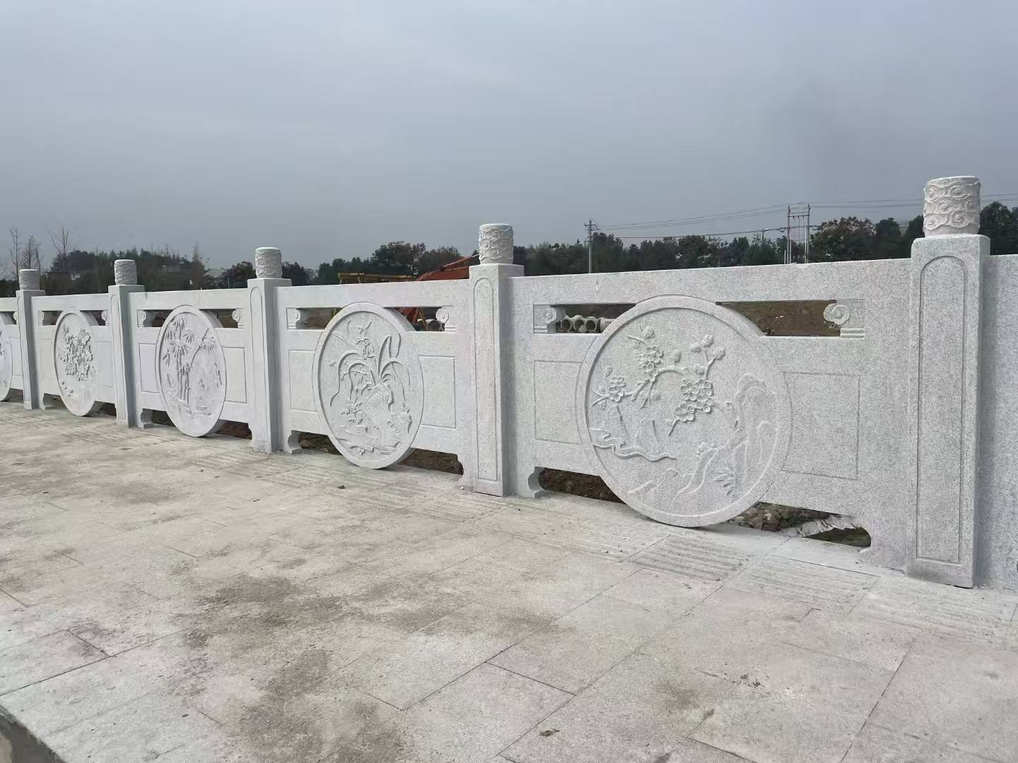 辽阳芝麻白河道栏杆 石材栏杆